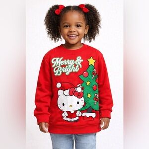 New! Red Hello Kitty Christmas Sweatshirt
